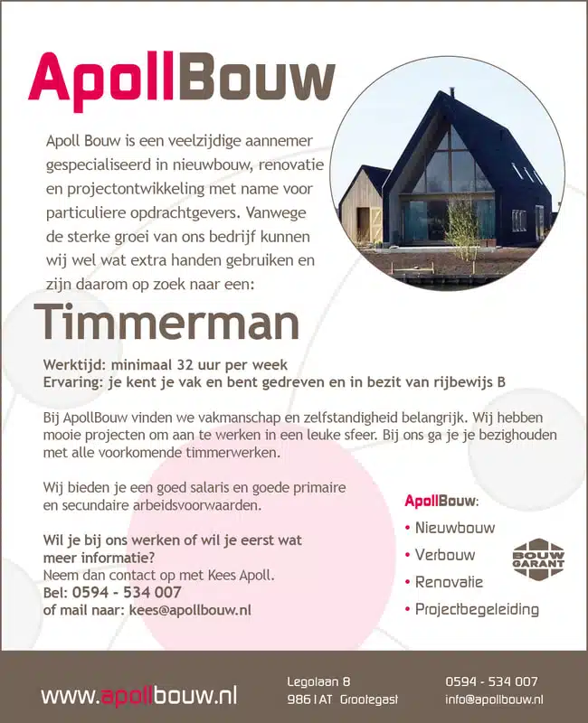 Vacature Apollbouw